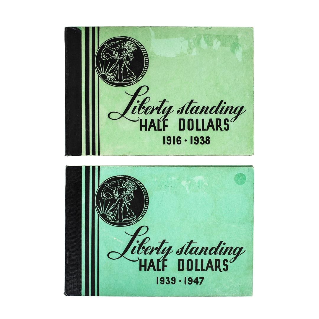 1916-1947 Standing Liberty Half Dollar Coins in Albums: One 1916-1947 Standing Liberty Half Dollar Coins in Albums.