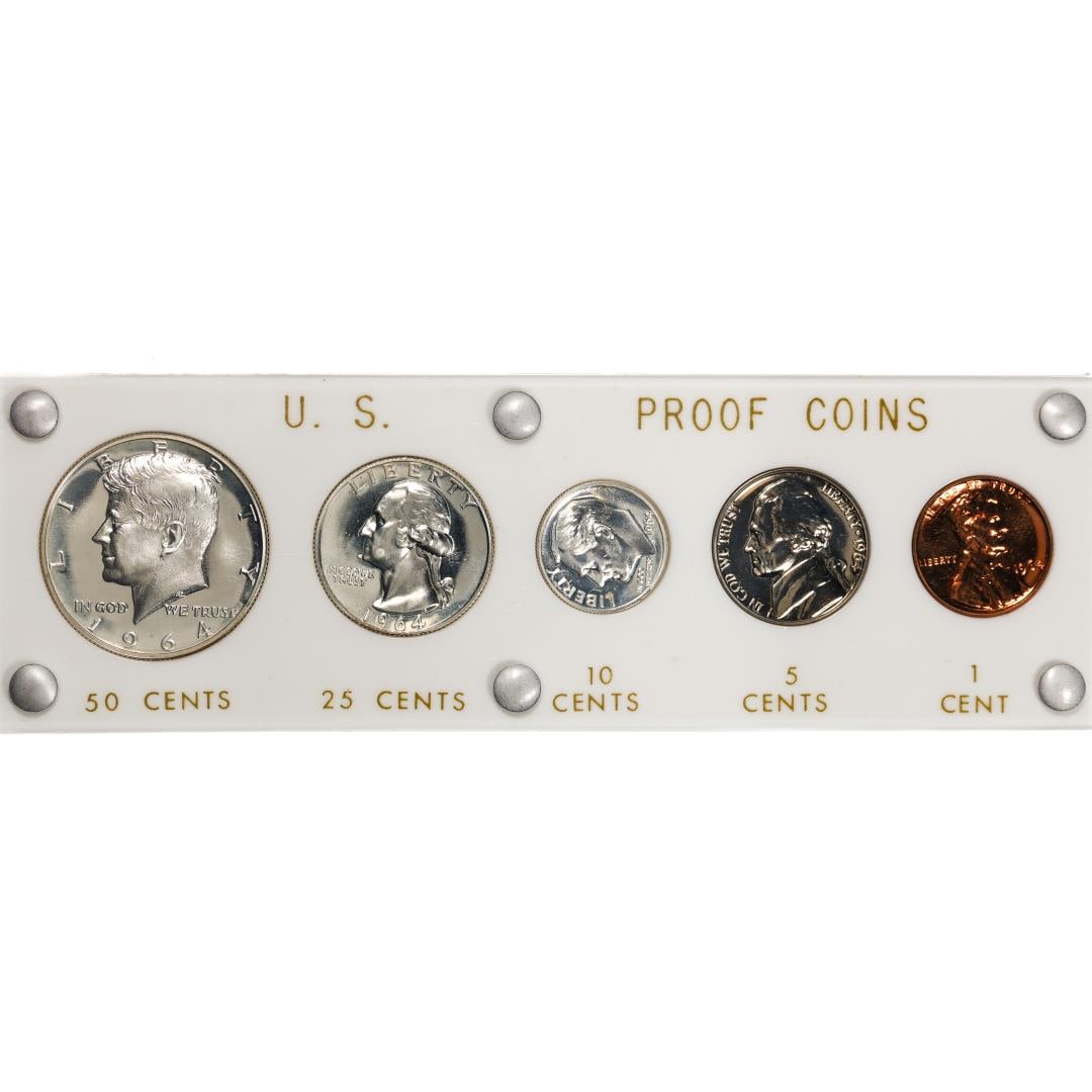 1964 (5) Coin Proof Set: One 1964 (5) Coin Proof Set.