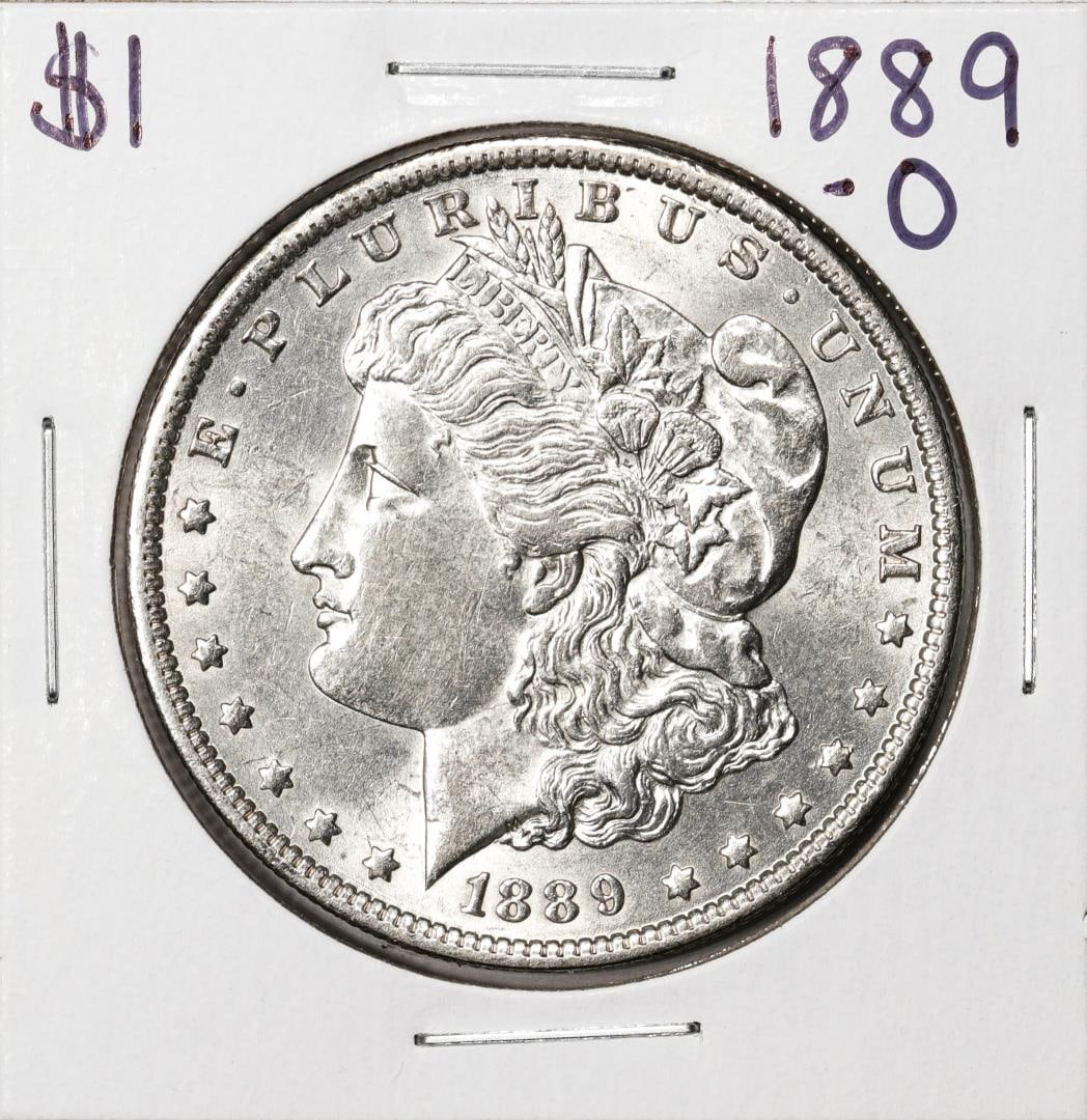 1889-O $1 Morgan Silver Dollar Coin: One 1889-O $1 Morgan Silver Dollar Coin.