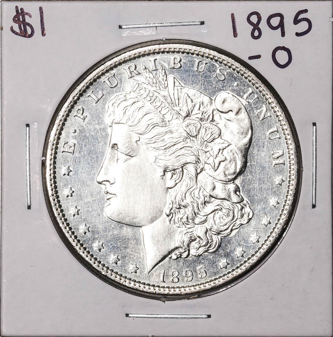 1895-O $1 Morgan Silver Dollar Coin: One 1895-O $1 Morgan Silver Dollar Coin.