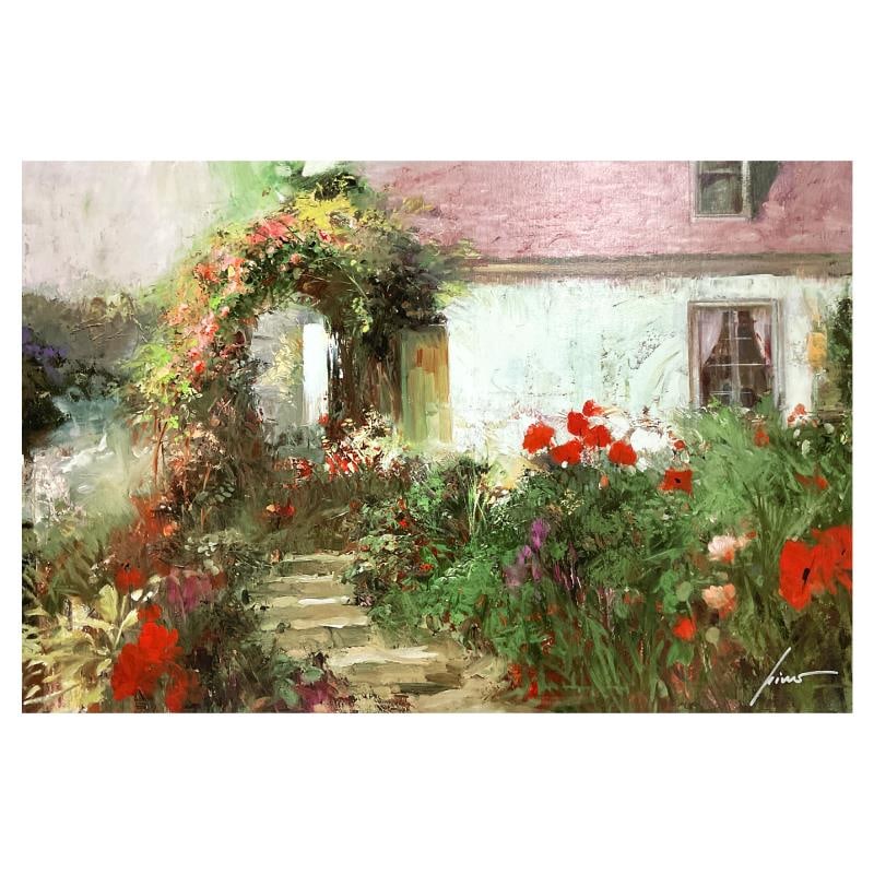 Pino (1939-2010) "Colorful Archway" Limited Edition Giclee on Canvas: "Colorful Archway" is a limited edition giclee on canvas by Pino (1939-2010), numbered and hand signed by the artist. Includes Certificate of Authenticity. Measures approx. 24" x 36" (image).
