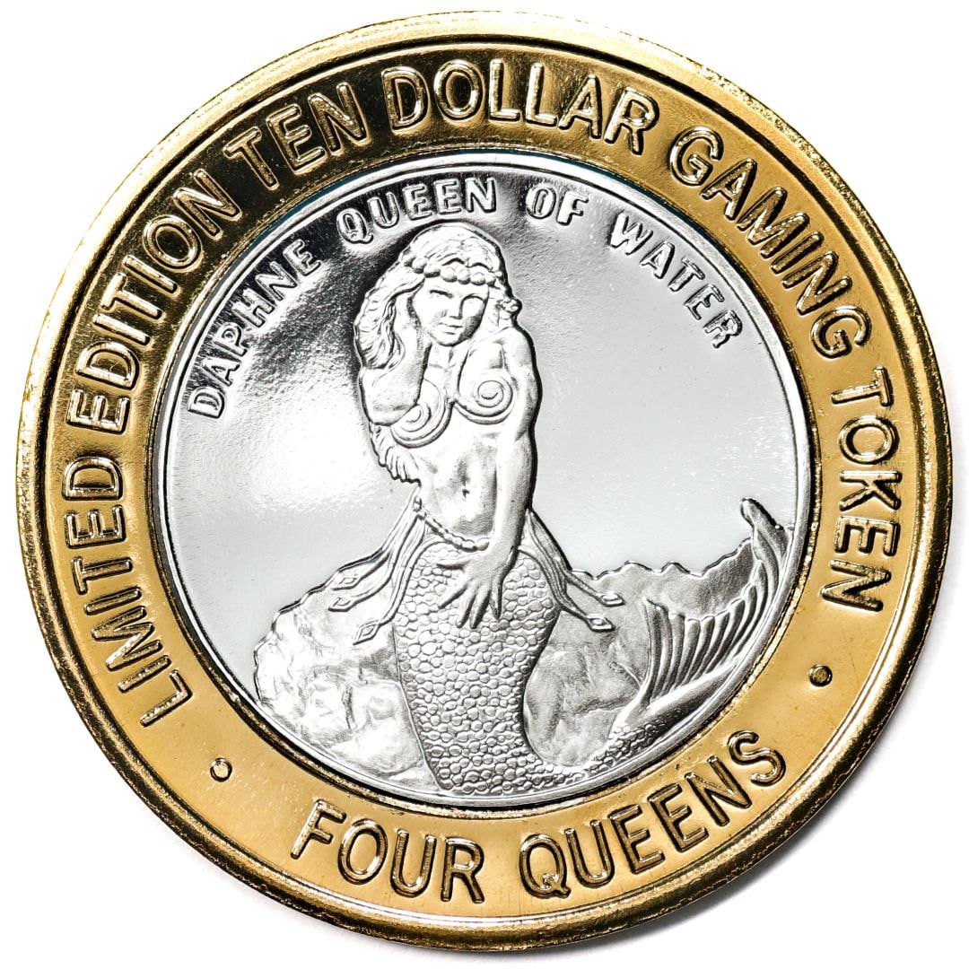 .999 Silver Four Queens Casino Hotel Las Vegas $10 Limited Edition Gaming Token: One .999 Silver Four Queens Casino Hotel Las Vegas $10 Limited Edition Gaming Token.