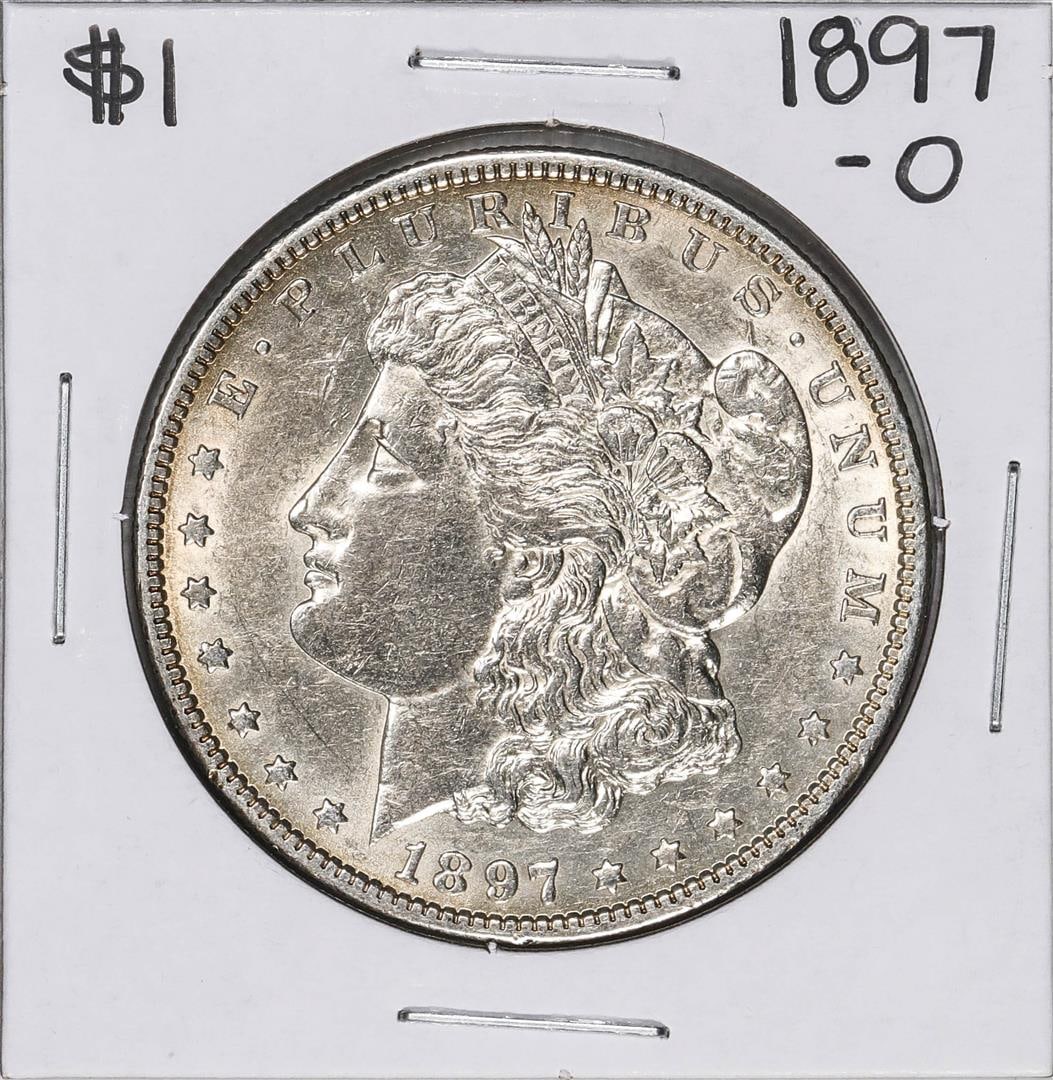 1897-O $1 Morgan Silver Dollar Coin: One 1897-O $1 Morgan Silver Dollar Coin.