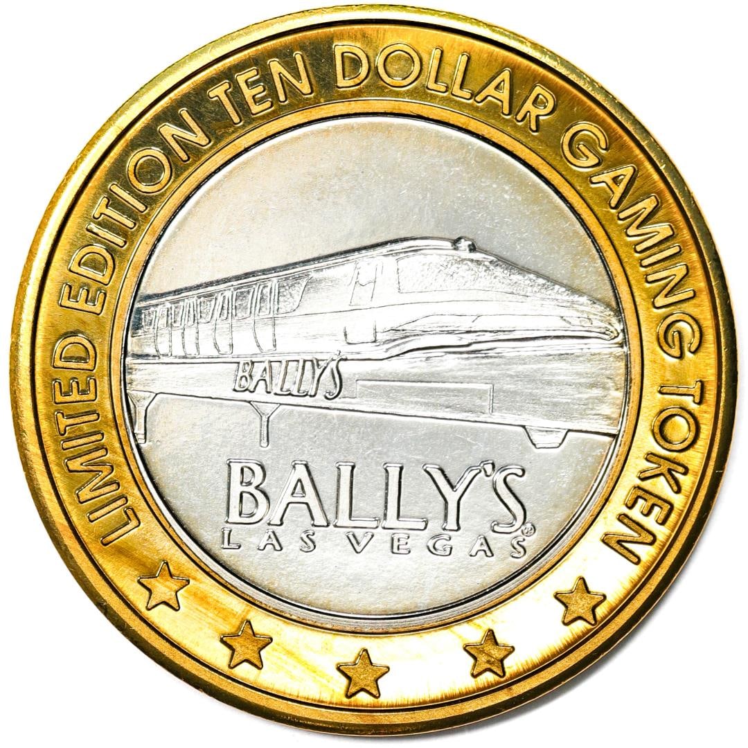 .999 Silver Ballys Las Vegas, Nevada $10 Casino Limited Edition Gaming Token: One .999 Silver Ballys Las Vegas, Nevada $10 Casino Limited Edition Gaming Token.