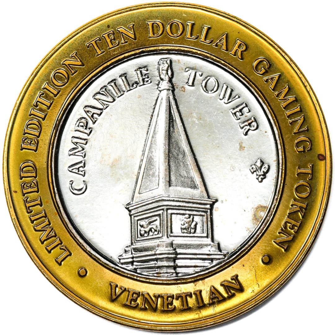 .999 Silver The Venetian Las Vegas Nevada $10 Casino Limited Edition Gaming Token: One .999 Silver The Venetian Las Vegas Nevada $10 Casino Limited Edition Gaming Token.