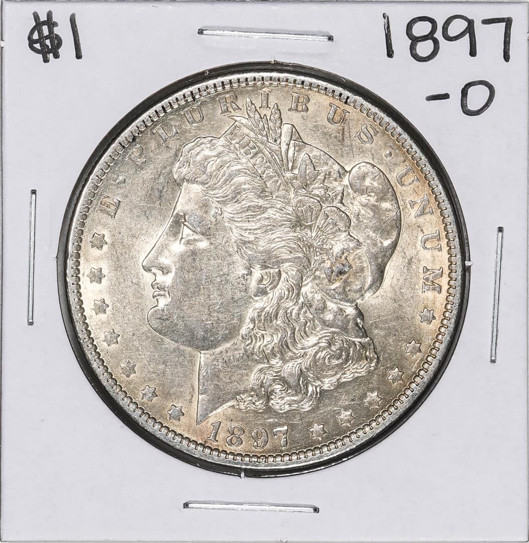 1897-O $1 Morgan Silver Dollar Coin: One 1897-O $1 Morgan Silver Dollar Coin.