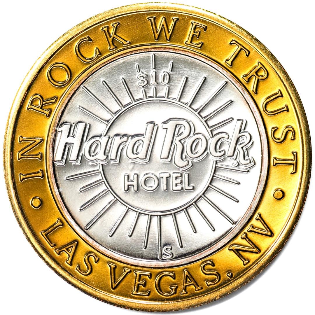 .999 Silver Hard Rock Hotel Las Vegas, Nevada $10 Casino Limited Edition Gaming Token: One .999 Silver Hard Rock Hotel Las Vegas, Nevada $10 Casino Limited Edition Gaming Token.