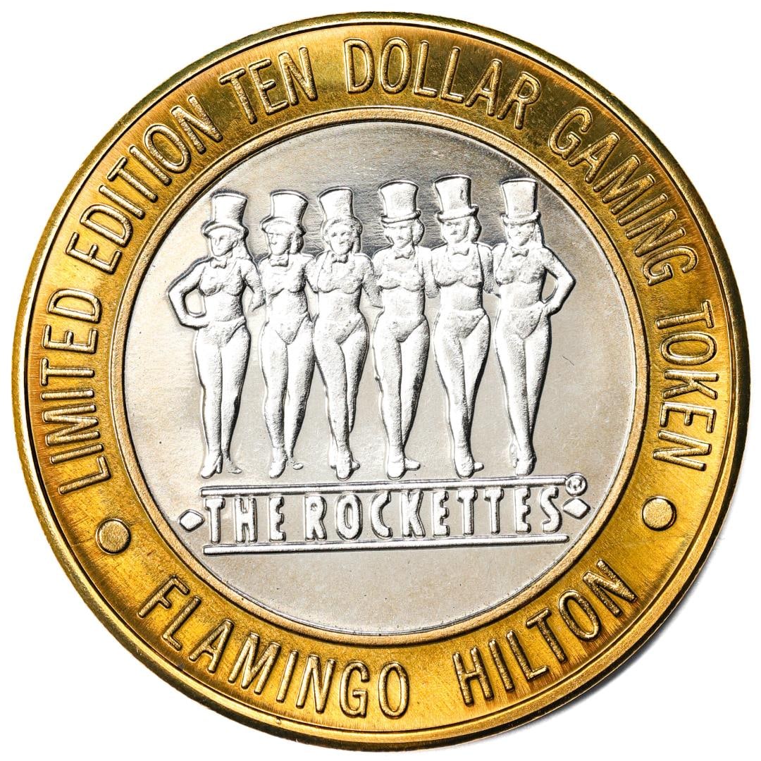 .999 Silver Flamingo Hilton Las Vegas, Nevada $10 Casino Limited Edition Gaming Token: One .999 Silver Flamingo Hilton Las Vegas, Nevada $10 Casino Limited Edition Gaming Token.