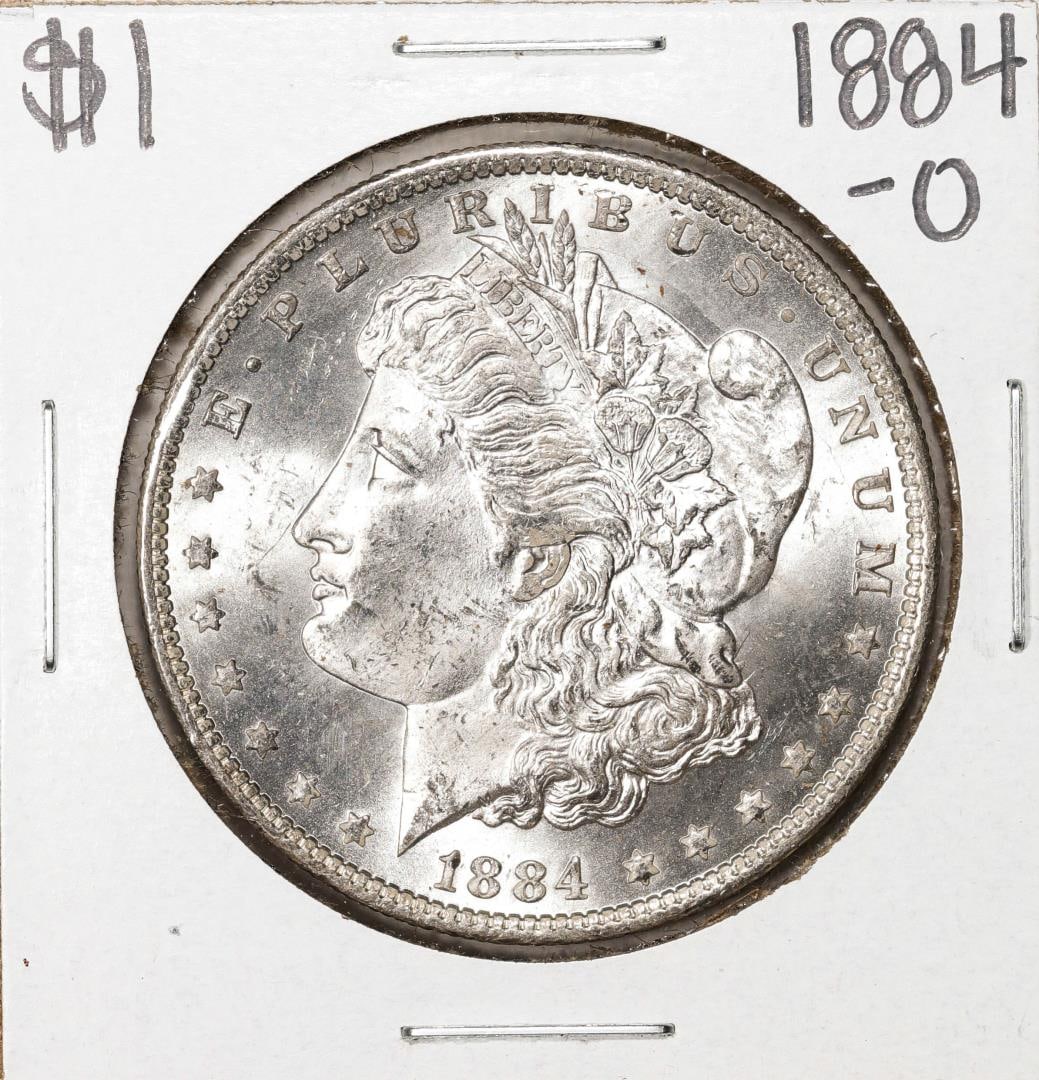 1884-O $1 Morgan Silver Dollar Coin: One 1884-O $1 Morgan Silver Dollar Coin.