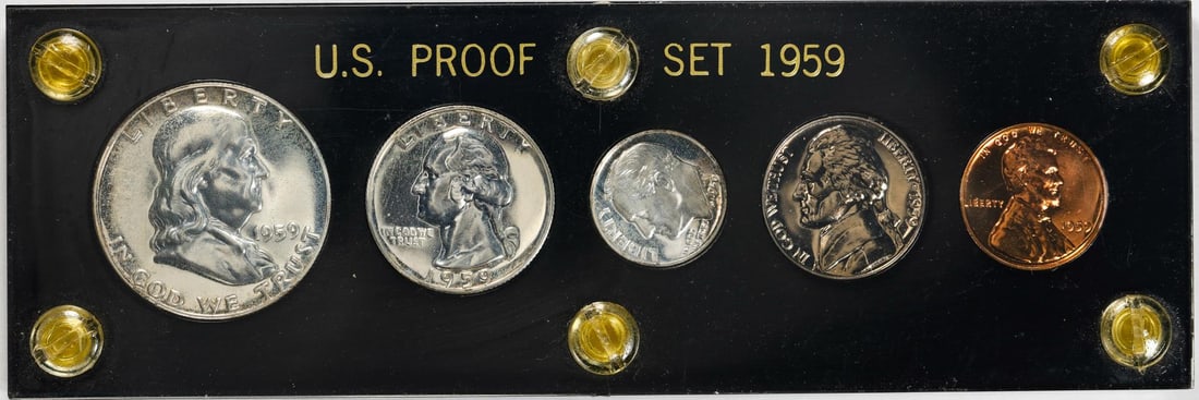 1959 (5) Coin Proof Set: One 1959 (5) Coin Proof Set.