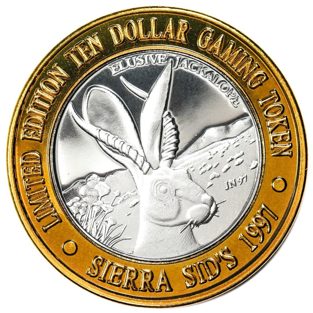.999 Silver Sierra Sids Sparks, Nevada $10 Casino Limited Edition Gaming Token: One .999 Silver Sierra Sids Sparks, Nevada $10 Casino Limited Edition Gaming Token.