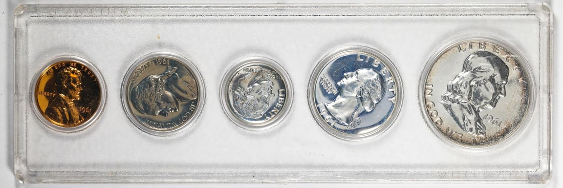 1961 (5) Coin Proof Set: One 1961 (5) Coin Proof Set.