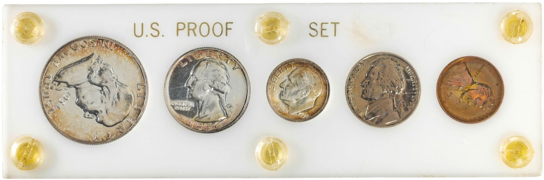 1954 (5) Coin Proof Set: One 1954 (5) Coin Proof Set.