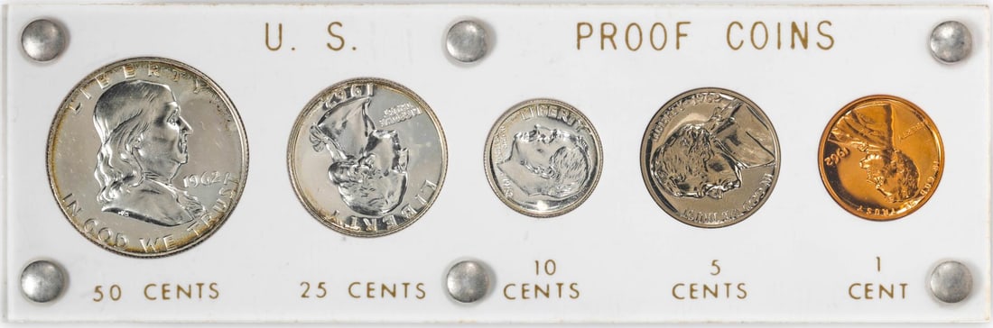 1962 (5) Coin Proof Set: One 1962 (5) Coin Proof Set.