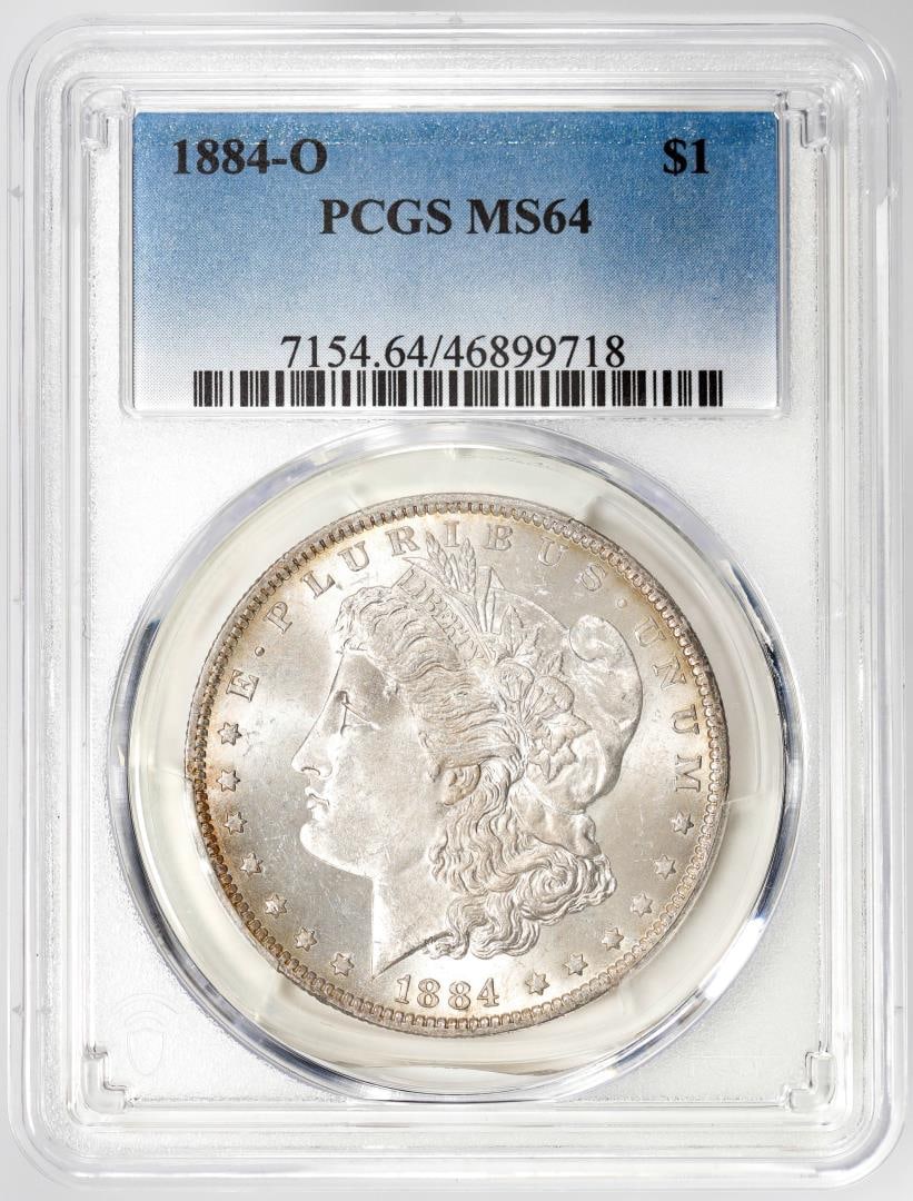 1884-O $1 Morgan Silver Dollar Coin PCGS MS64: One 1884-O $1 Morgan Silver Dollar Coin PCGS MS64. PCGS Graded.