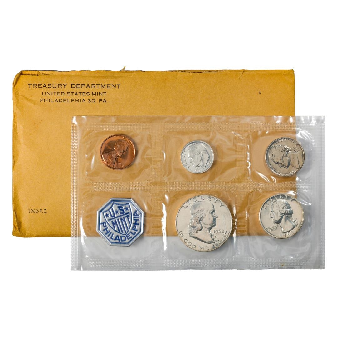 1962 (5) Coin Proof Set in Envelope: One 1962 (5) Coin Proof Set in Envelope.