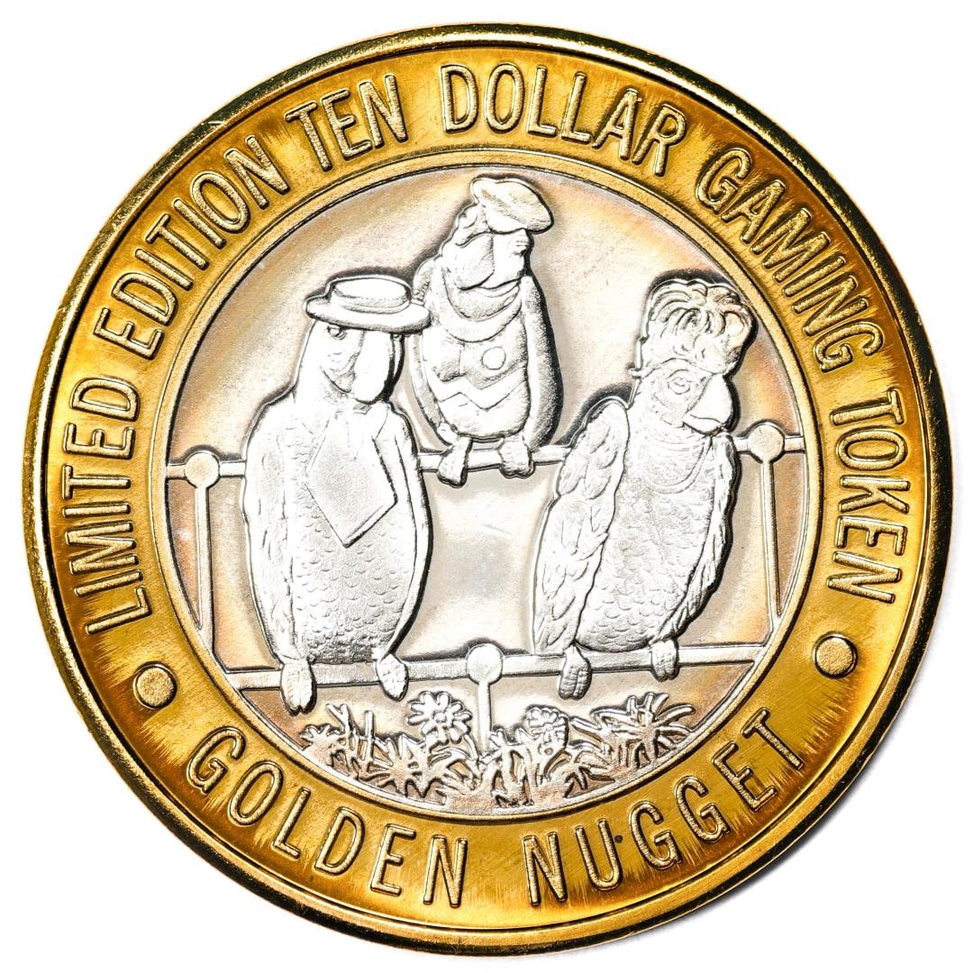 .999 Silver Golden Nugget Laughlin, Nevada $10 Limited Edition Casino Gaming Token: One .999 Silver Golden Nugget Laughlin, Nevada $10 Limited Edition Casino Gaming Token.