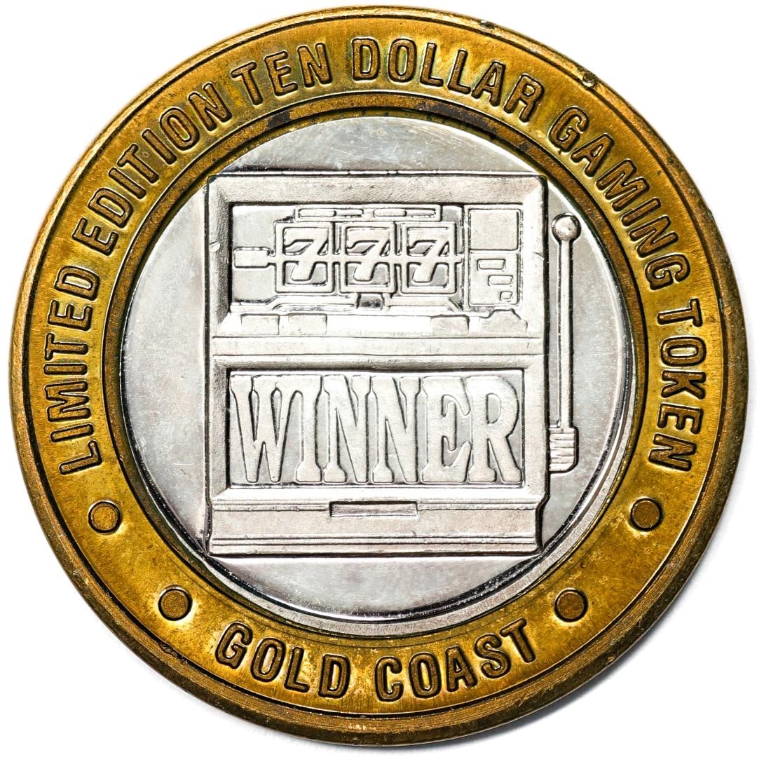 .999 Fine Silver Gold Coast Las Vegas $10 Casino Limited Edition Gaming Token: One .999 Fine Silver Gold Coast Las Vegas $10 Casino Limited Edition Gaming Token.