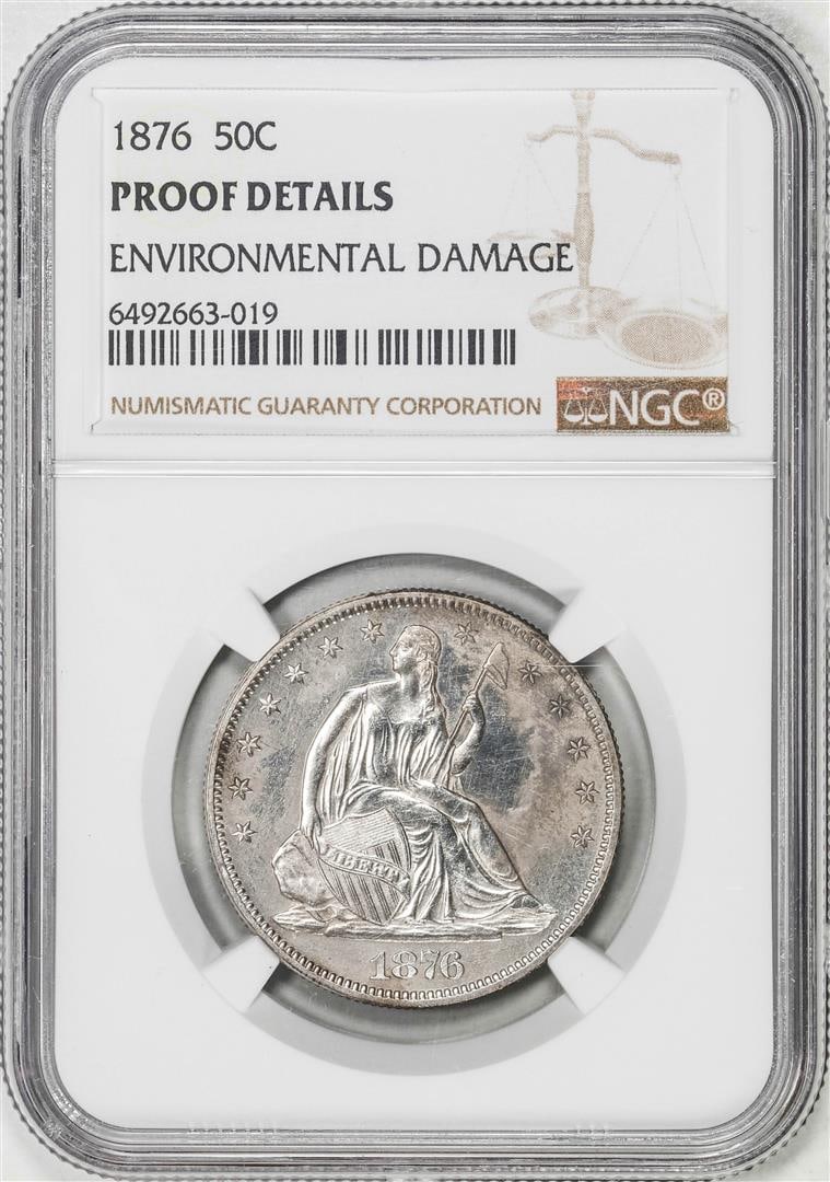 1876 Proof Seated Liberty Half Dollar Coin NGC Proof Details: One 1876 Proof Seated Liberty Half Dollar Coin NGC Proof Details. NGC Certified.