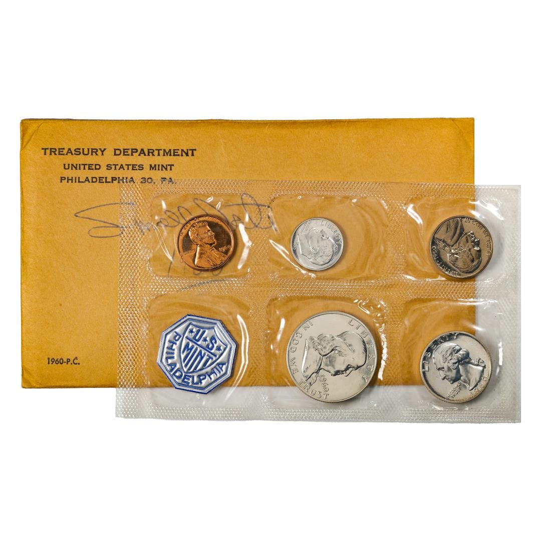 1960 (5) Coin Proof Set in Envelope: One 1960 (5) Coin Proof Set in Envelope.