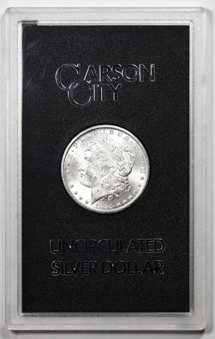 1884-CC $1 Morgan Silver Dollar Coin GSA Hoard Uncirculated: One 1884-CC $1 Morgan Silver Dollar Coin GSA Hoard Uncirculated.
