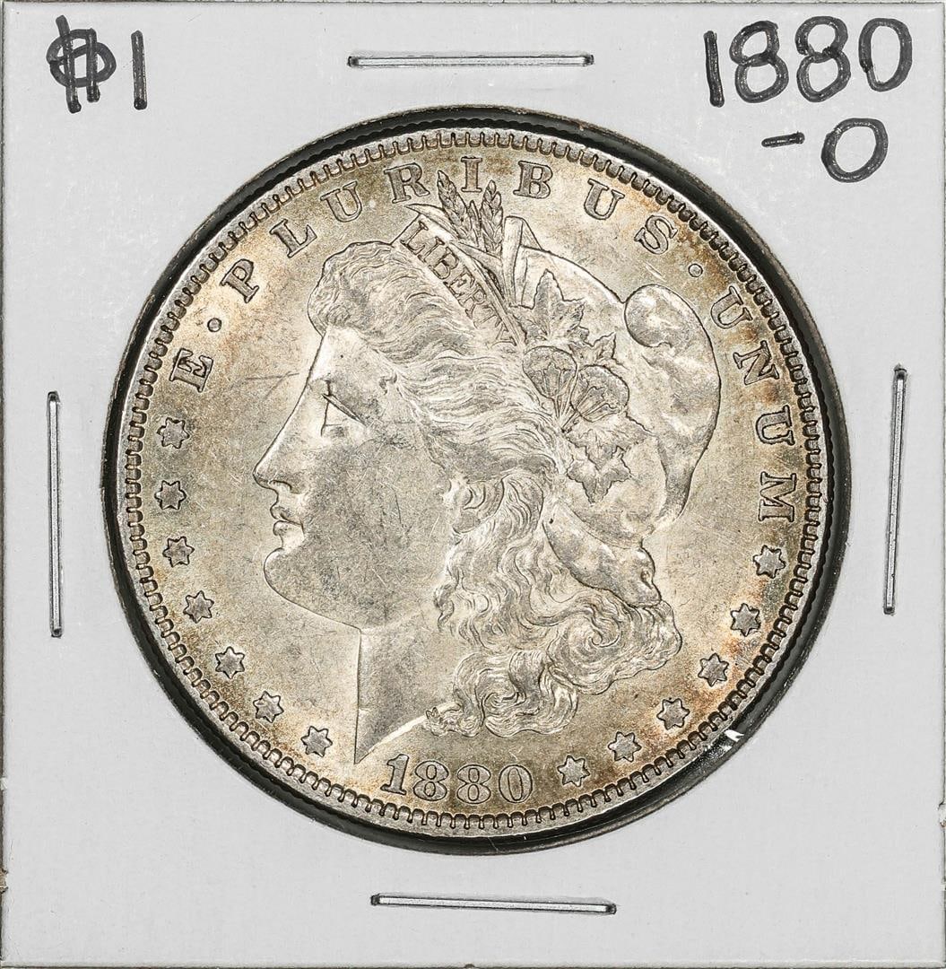1880-O $1 Morgan Silver Dollar Coin: One 1880-O $1 Morgan Silver Dollar Coin.