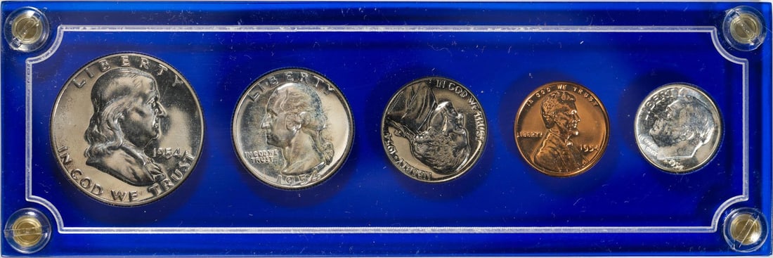 1954 (5) Coin Proof Set: One 1954 (5) Coin Proof Set.