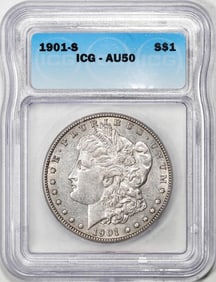 19) 1901-S $1 Morgan Silver Dollar Coin ICG AU50