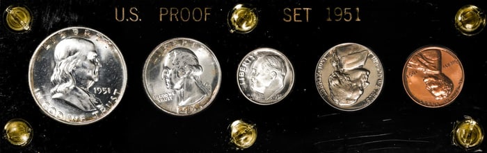 49) 1951 (5) Coin Proof Set