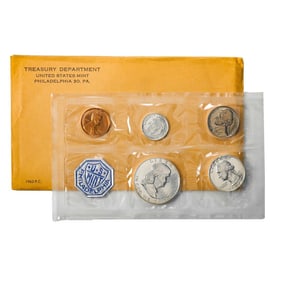 77) 1962 (5) Coin Proof Set in Envelope
