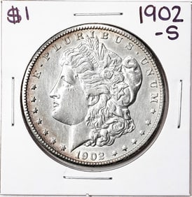 99) 1902-S $1 Morgan Silver Dollar Coin
