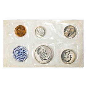 105) 1958 (5) Coin Proof Set in Cellophane