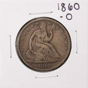 140) 1860-O Seated Liberty Half Dollar Coin
