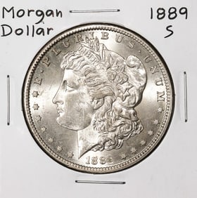 146) 1889-S $1 Morgan Silver Dollar Coin