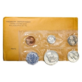 162) 1962 (5) Coin Proof Set in Envelope