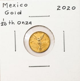 177) 2020 Mexico Libertad 1/20 oz Gold Coin