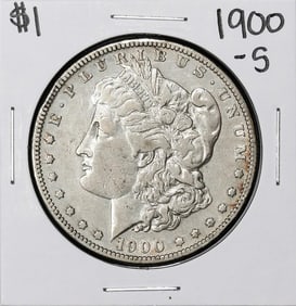 197) 1900-S $1 Morgan Silver Dollar Coin