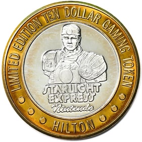 220) .999 Silver Hilton Las Vegas, Nevada $10 Casino Limited Edition Gaming Token