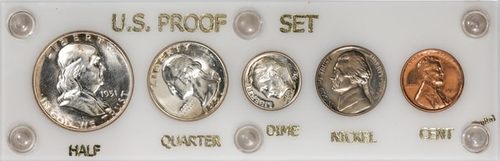 249) 1951 (5) Coin Proof Set