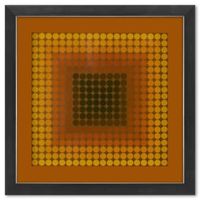 279) Victor Vasarely "Cta - 101 De La Serie Cta - 102" Mixed Media Print On Paper