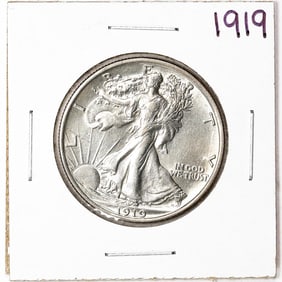 375) 1919 Walking Liberty Half Dollar Coin