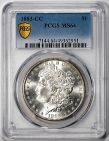 381) 1883-CC $1 Morgan Silver Dollar Coin PCGS MS64