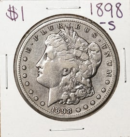 405) 1898-S $1 Morgan Silver Dollar Coin