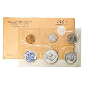 422) 1961 (5) Coin Proof Set in Envelope