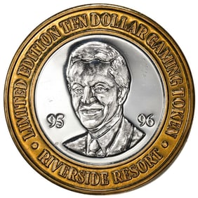 426) .999 Silver Riverside Resort Casino Laughlin, NV $10 Limited Edition Gaming Token