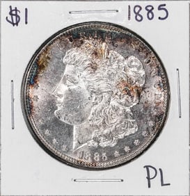 432) 1885 $1 Morgan Silver Dollar Coin Proof Like