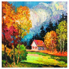 439) Alexander Antanenka "My Little Home" Original Oil on Canvas
