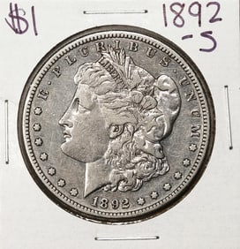 441) 1892-S $1 Morgan Silver Dollar Coin