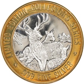 447) .999 Fine Silver Rainbow Casino & Bingo $10 Limited Edition Gaming Token