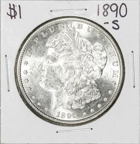 465) 1890-S $1 Morgan Silver Dollar Coin